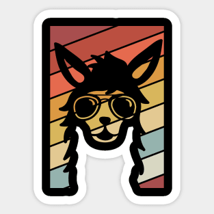 Lama retro summer design Sticker